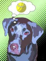 Labrador Retriever Comic styled art portrait