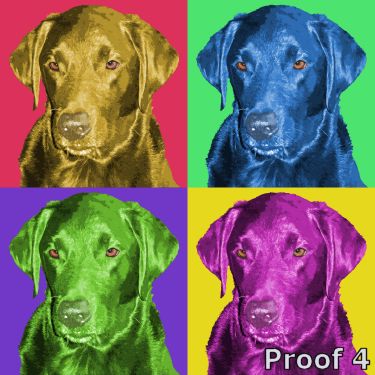 Labrador Retriever Warhol style portrait