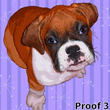 Breed Specific Boxer dog art portrait