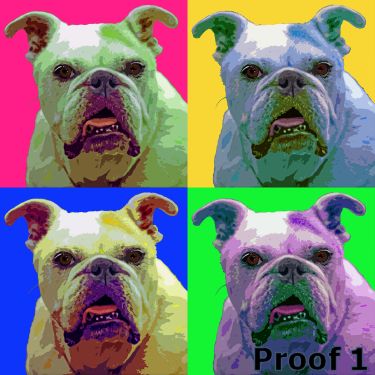 Pop Art Bulldog portrait