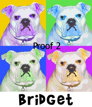 Custom Pet Pop Art Portrait Bulldog