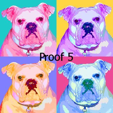 Custom Bulldog Portraits from PopArtPet