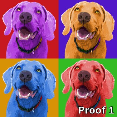 Weimaraner custom portrait