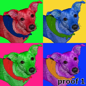 pop art dog portrait and gifts