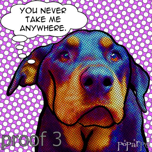 Custom Lichtenstien pet art