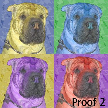 Shar Pei dog art