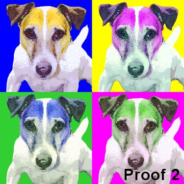 pop art pet portrait Parson Russell Terrier
