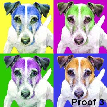 pop art dog portrait Jack Russell