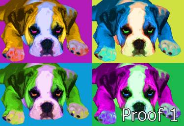 pop art pet portrait english bulldog gifts