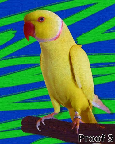 pop art pet portrait Indian Ringnecked Parakeet 