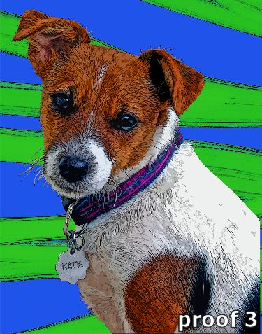 pop art dog portrait Jack Russell Terrier