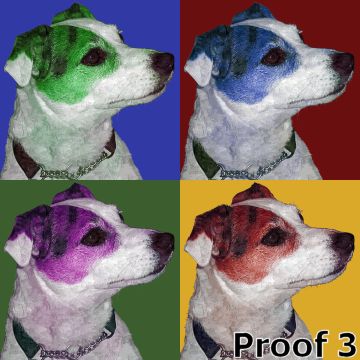 pop art dog portrait Jack Russell