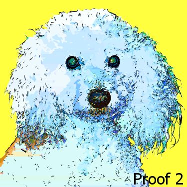 Poodle cool art portrait 