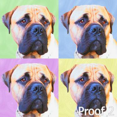 English Mastiff custom Warhol inspired pop art