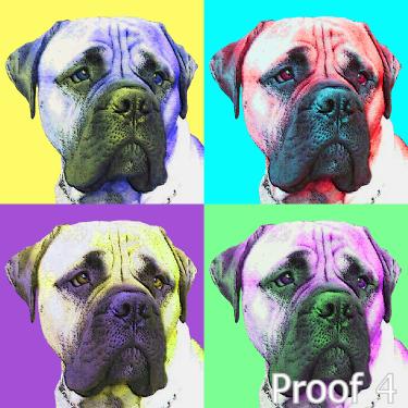 Custom Warhol Style English Mastiff art