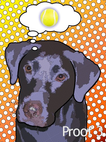 Lichtenstein custom dog art portrait