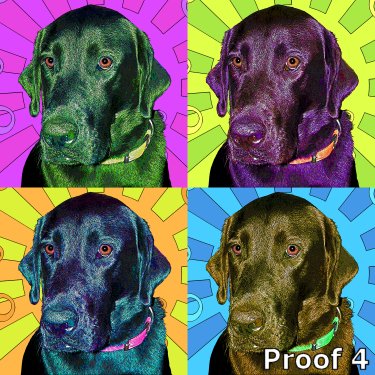 Labrador Retriever Warhol style art portrait