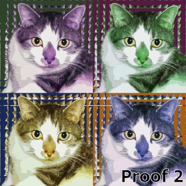 pop art pet cat portraits