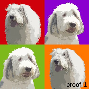 Old English Sheepdog art