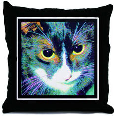 Cat throw pillow