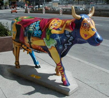 Painted Cow Sculptures