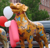 Painted Lab Sculptures in Aspen