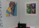yellow lab & chocolate lab art