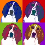 Pop art dog portrait of Max
