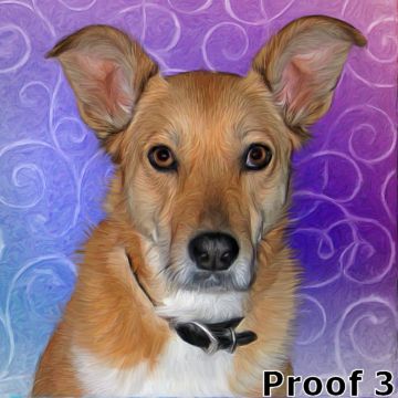Dog art portrait