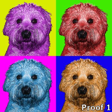 Wheaton Terrier pop art