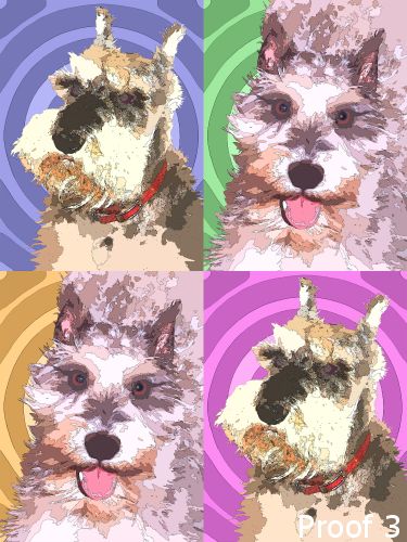 pop art portrait dogs