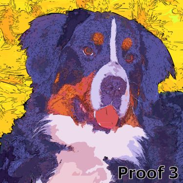 Breed Specific Bernese Mountain Dog art portrait