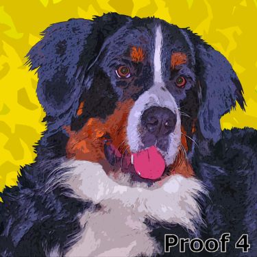 Bernese Mountain Dog pop art and gifts