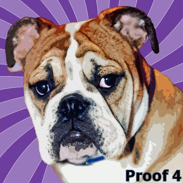 breed specific dog portrait bulldog