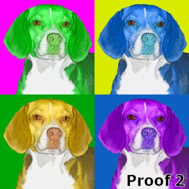 Custom dog pop portrait Beagle