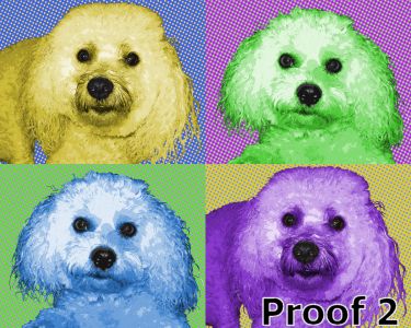 Bichon Frise cool art portrait 