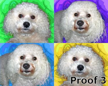Bichon Frise pop art portrait custom art