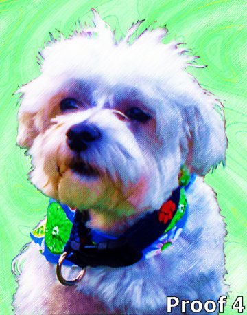 Pop Art custom dog portrait