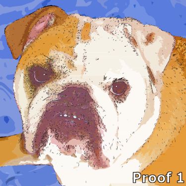 Custom Bulldog Portrait Warhol Style