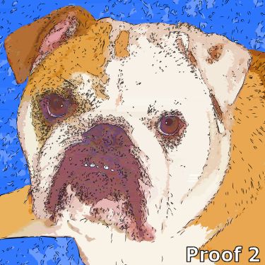 Custom Pop Art Portrait Bulldog
