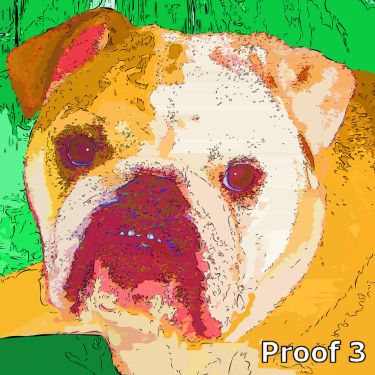 pop art portrait english bulldog