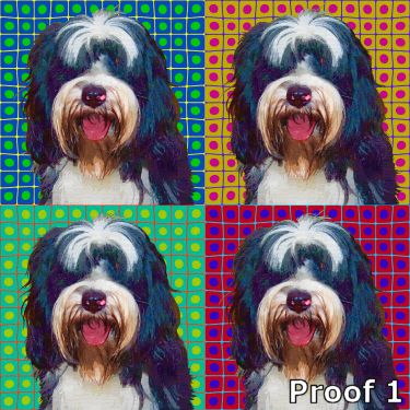 Custom Tibetian Terrier portrait and gifts