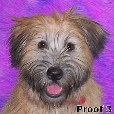 Soft Coated Wheaten Terrier custom art portrait