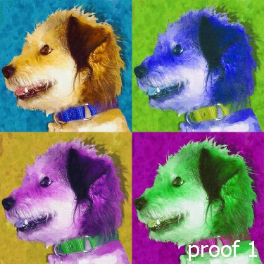 terrier pop art pet portrait