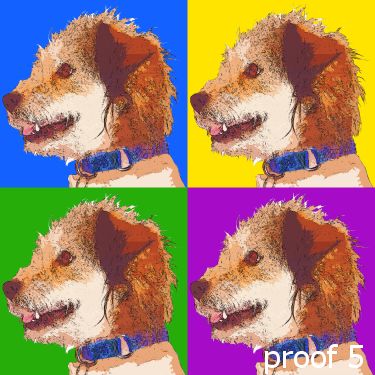 pop art pet portraits Terrier