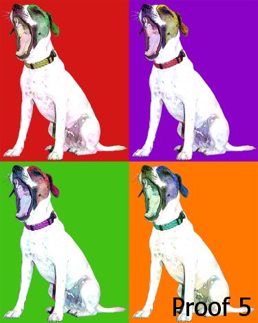 pop art pet portraits Jack Russell Terrier