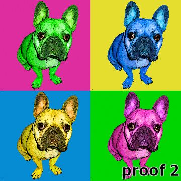 Frenchie french bulldog art 