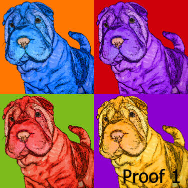 breed specific Shar Pei dog art