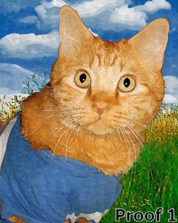 Custom cat art portraits
