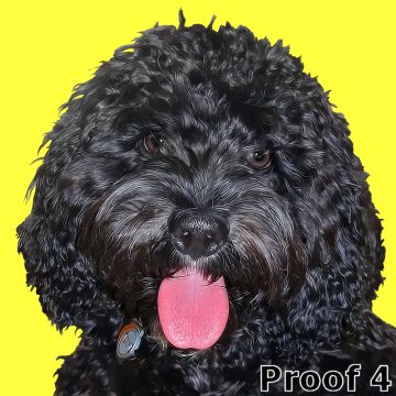 dog Warhol style art portrait